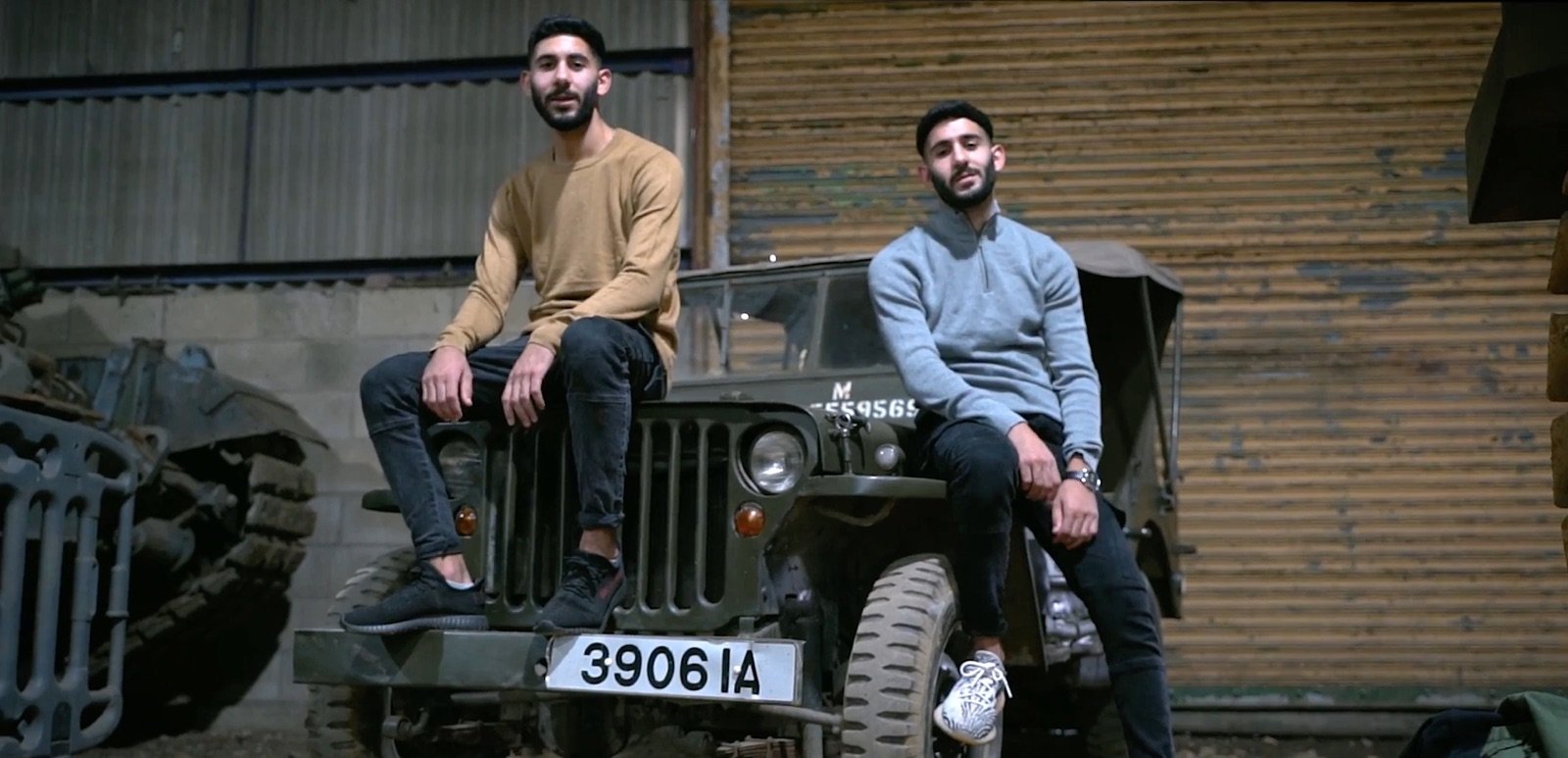 On an old army jeep