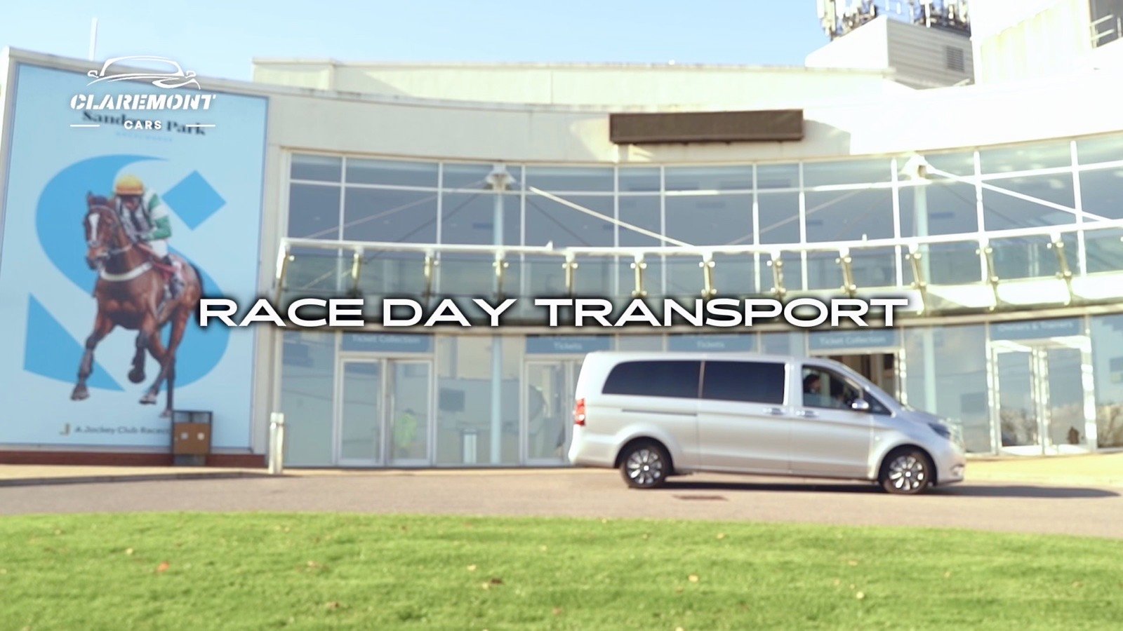 Race day transport outside a racecourse