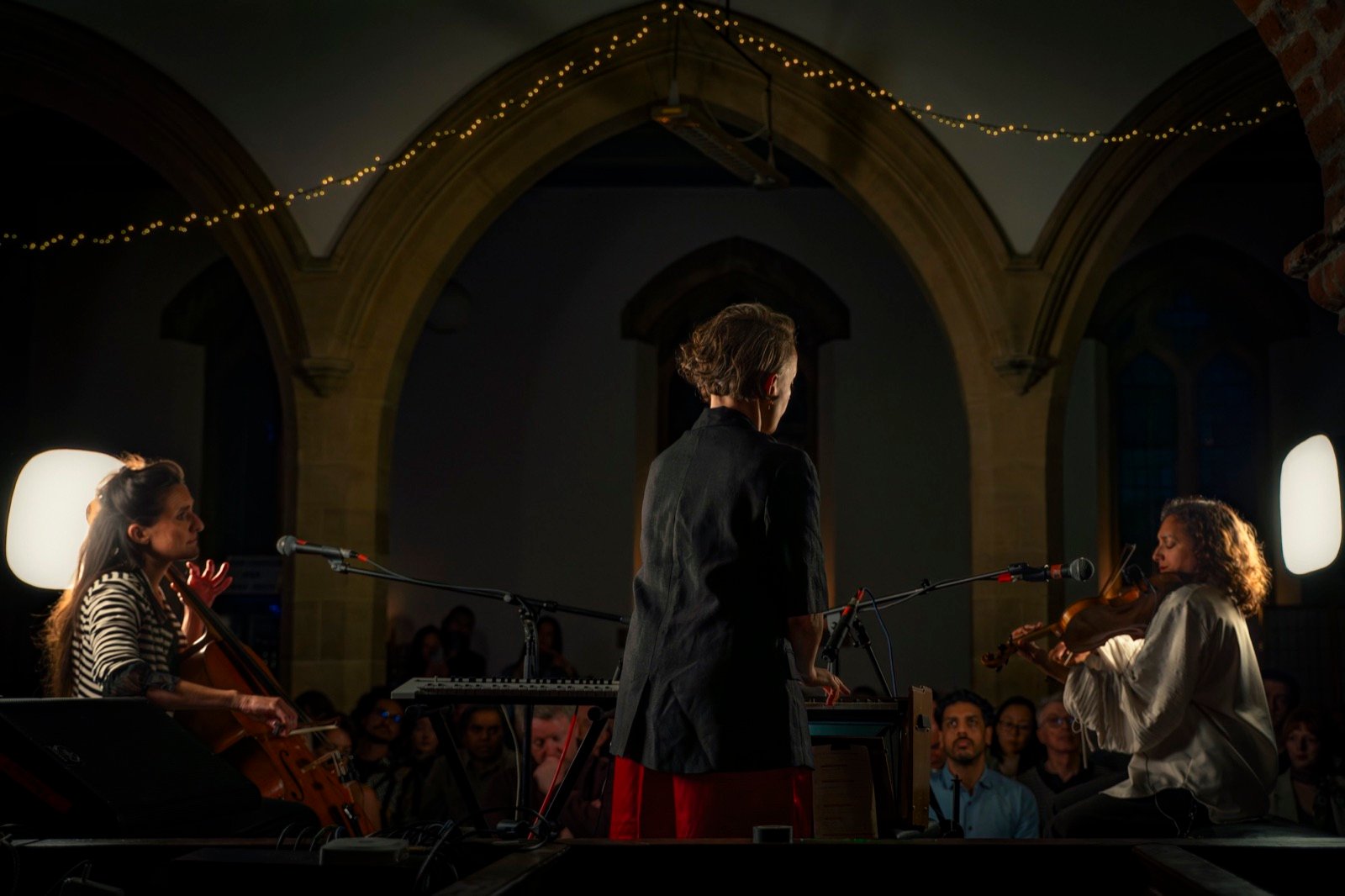 The church full, under the arches