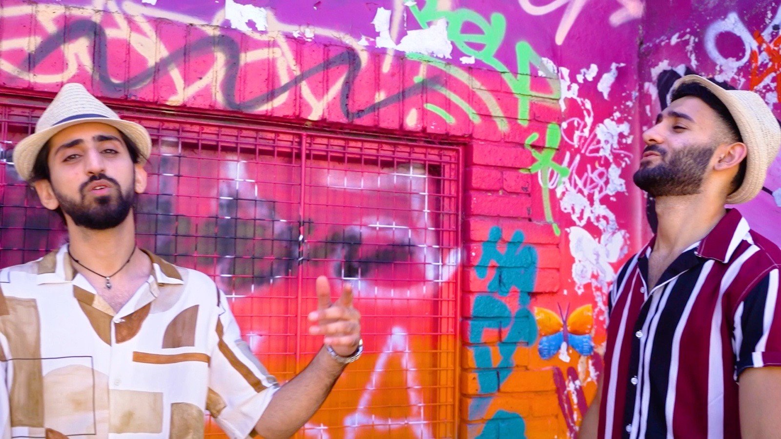 Two of them at the graffiti wall