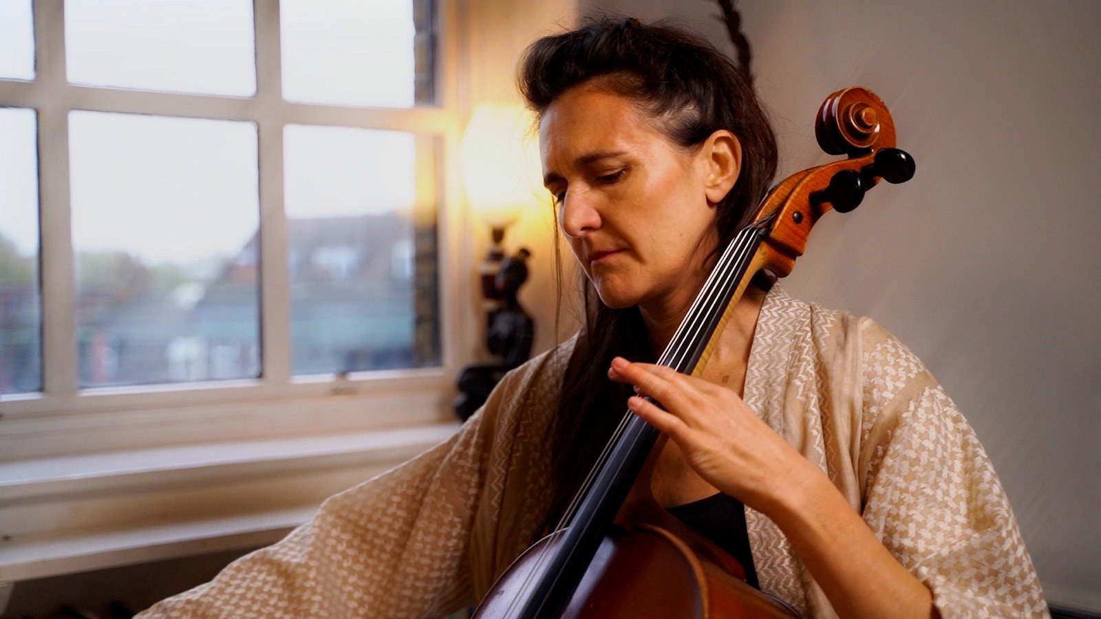 Cello by the window
