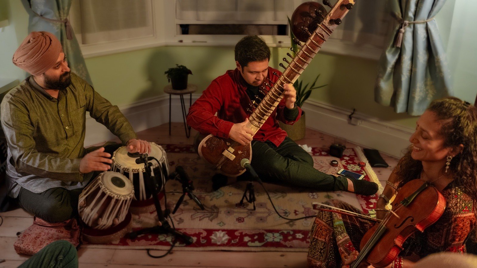 Tabla, sitar and violin