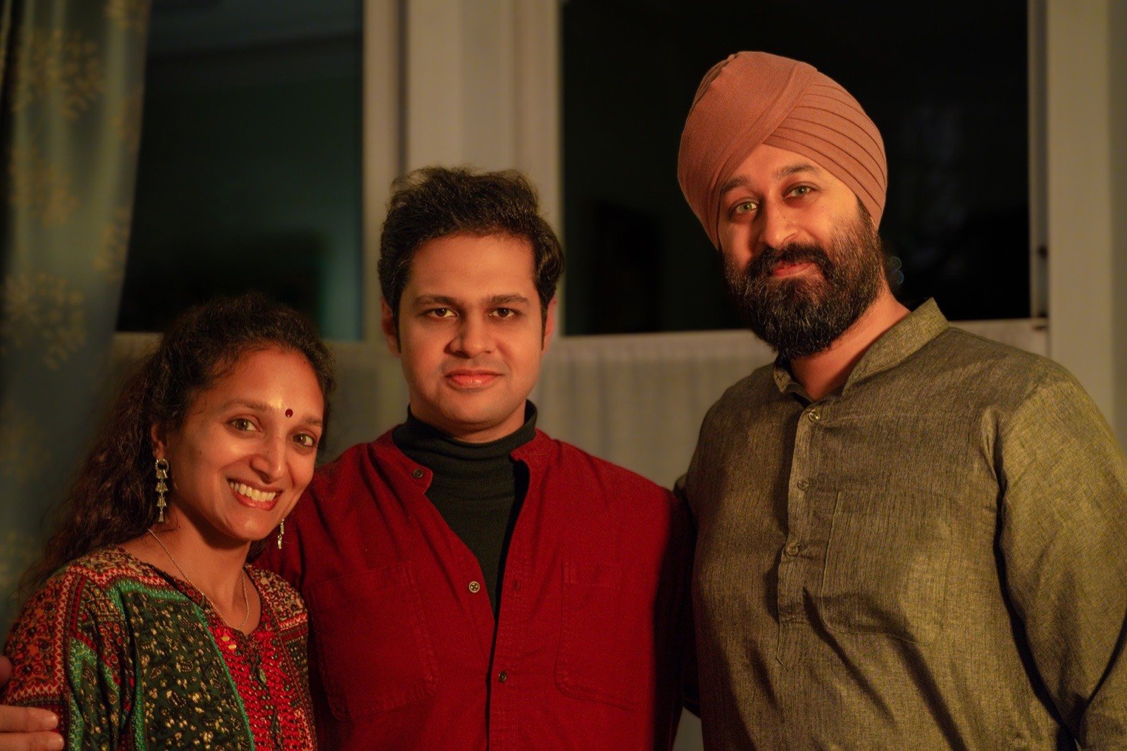 The three players together
