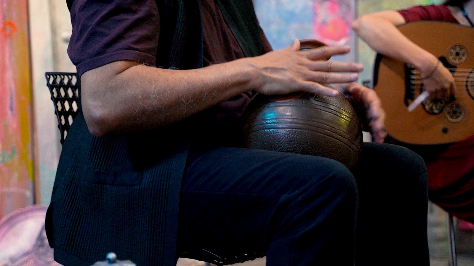 Hands on the drum