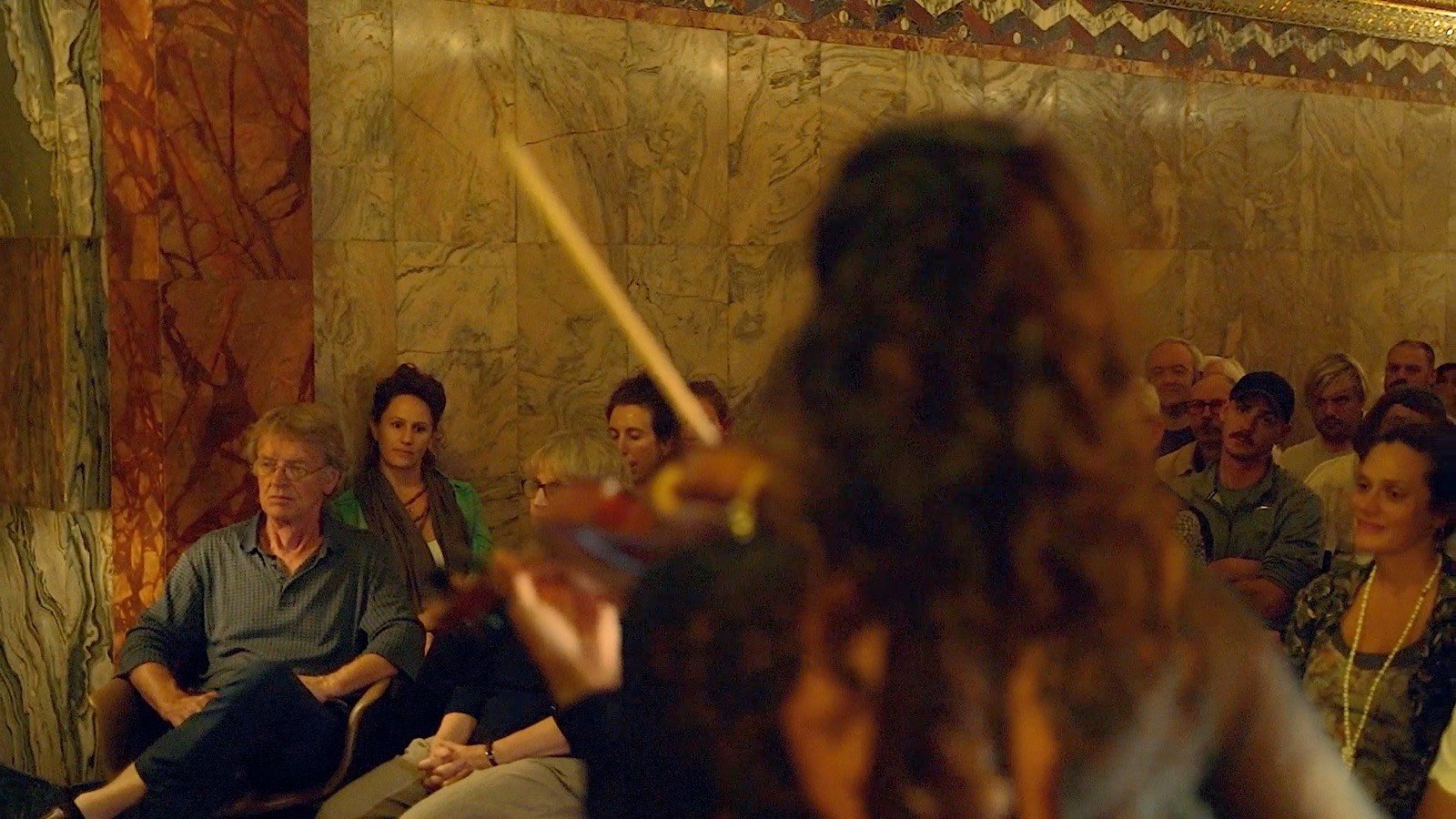 Violin, with the audience close by