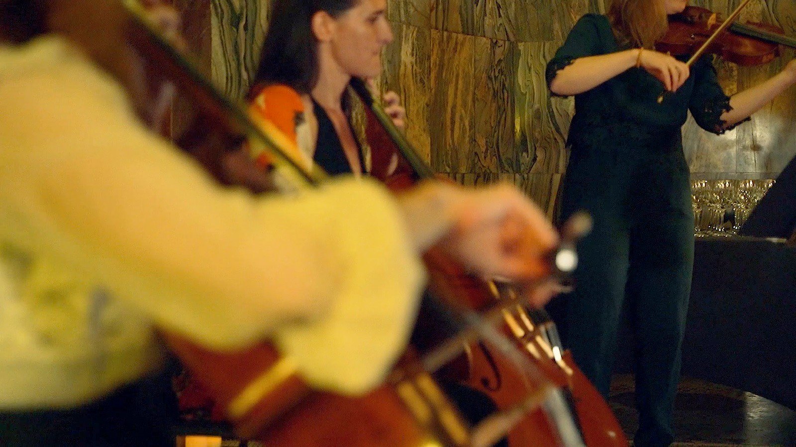 Cello in the warm light