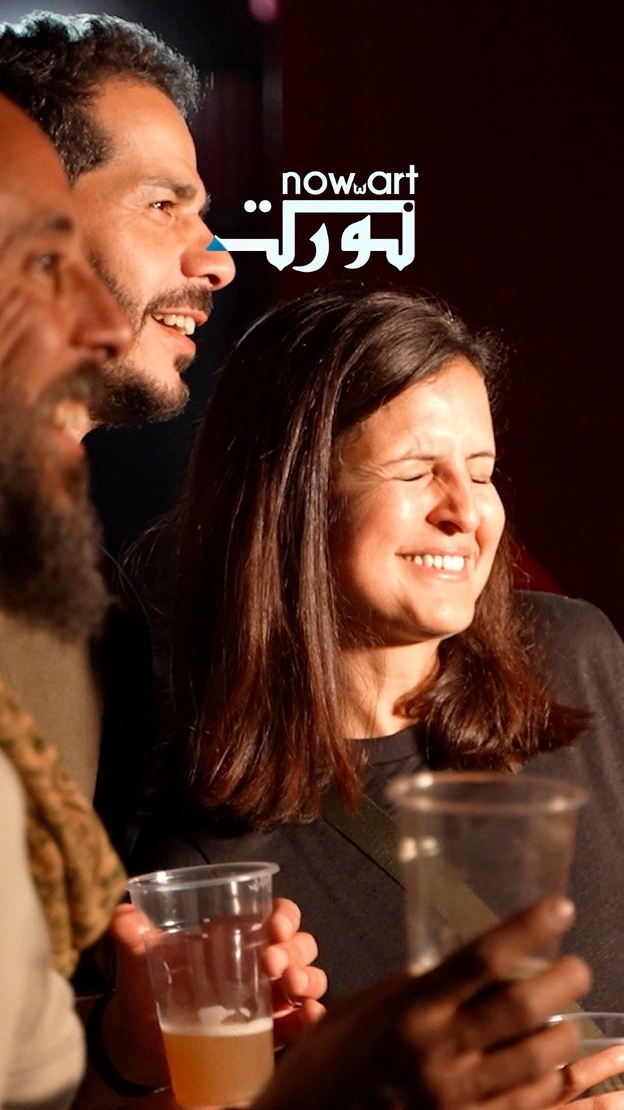 Laughing with drinks