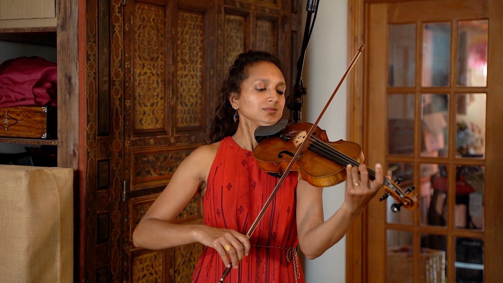 Violin by the window